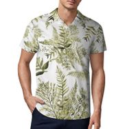 AILLOSA YH-300 3D Baskılı Desen Kısa Kollu Polo Yaka Erkek T-shirt