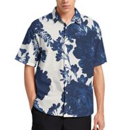 AILLOSA YH-304 Aloha Hawaii 3D Desen Kısa Kollu Erkek Gömlek