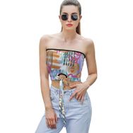 AILLOSA YH-305 Seksi File Tüp Üst Yaz Tube Top Tank Tops Kadın Askılı Üst Bluz