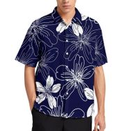 AILLOSA YH-308 Aloha Hawaii 3D Desen Kısa Kollu Erkek Gömlek