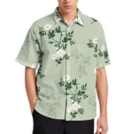 AILLOSA YH-324 Aloha Hawaii 3D Desen Kısa Kollu Erkek Gömlek