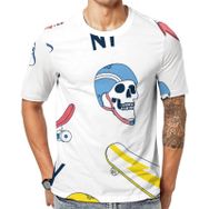 AILLOSA YH-328 Baskılı Desenli Kısa Kollu Unisex T-shirt