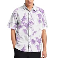 AILLOSA YH-329 Aloha Hawaii 3D Desen Kısa Kollu Erkek Gömlek