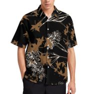 AILLOSA YH-331 Aloha Hawaii 3D Desen Kısa Kollu Erkek Gömlek