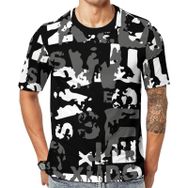 AILLOSA YH-333 Baskılı Desenli Kısa Kollu Unisex T-shirt