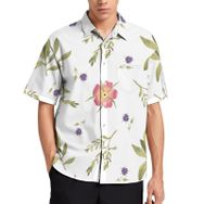 AILLOSA YH-338 Aloha Hawaii 3D Desen Kısa Kollu Erkek Gömlek
