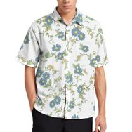 AILLOSA YH-342 Aloha Hawaii 3D Desen Kısa Kollu Erkek Gömlek