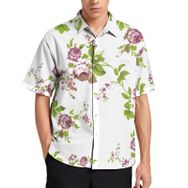 AILLOSA YH-346 Aloha Hawaii 3D Desen Kısa Kollu Erkek Gömlek