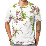 AILLOSA YH-346 Baskılı Desenli Kısa Kollu Unisex T-shirt