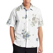 AILLOSA YH-348 Aloha Hawaii 3D Desen Kısa Kollu Erkek Gömlek