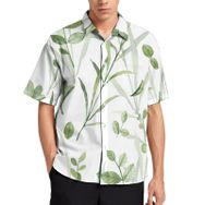 AILLOSA YH-349 Aloha Hawaii 3D Desen Kısa Kollu Erkek Gömlek