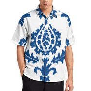 AILLOSA YH-35 Aloha Hawaii 3D Desen Kısa Kollu Erkek Gömlek