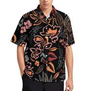 AILLOSA YH-350 Aloha Hawaii 3D Desen Kısa Kollu Erkek Gömlek