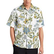 AILLOSA YH-354 Aloha Hawaii 3D Desen Kısa Kollu Erkek Gömlek