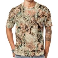 AILLOSA YH-355 Baskılı Desenli Kısa Kollu Unisex T-shirt