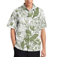 AILLOSA YH-357 Aloha Hawaii 3D Desen Kısa Kollu Erkek Gömlek