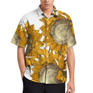 AILLOSA YH-359 Aloha Hawaii 3D Desen Kısa Kollu Erkek Gömlek