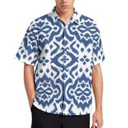 AILLOSA YH-36 Aloha Hawaii 3D Desen Kısa Kollu Erkek Gömlek