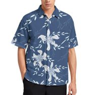 AILLOSA YH-362 Aloha Hawaii 3D Desen Kısa Kollu Erkek Gömlek