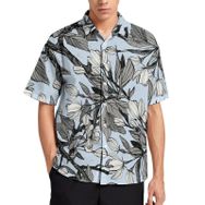 AILLOSA YH-363 Aloha Hawaii 3D Desen Kısa Kollu Erkek Gömlek