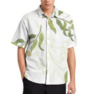 AILLOSA YH-364 Aloha Hawaii 3D Desen Kısa Kollu Erkek Gömlek
