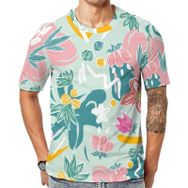 AILLOSA YH-365 Baskılı Desenli Kısa Kollu Unisex T-shirt