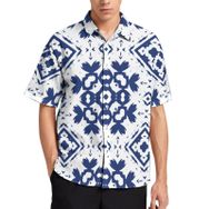 AILLOSA YH-37 Aloha Hawaii 3D Desen Kısa Kollu Erkek Gömlek