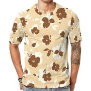 AILLOSA YH-371 Baskılı Desenli Kısa Kollu Unisex T-shirt