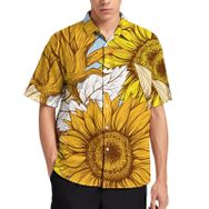 AILLOSA YH-374 Aloha Hawaii 3D Desen Kısa Kollu Erkek Gömlek