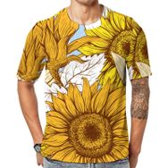 AILLOSA YH-374 Baskılı Desenli Kısa Kollu Unisex T-shirt