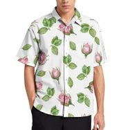 AILLOSA YH-379 Aloha Hawaii 3D Desen Kısa Kollu Erkek Gömlek