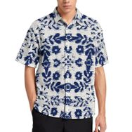 AILLOSA YH-38 Aloha Hawaii 3D Desen Kısa Kollu Erkek Gömlek