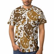 AILLOSA YH-380 3D Baskılı Desenli Kısa Kollu Erkek T-shirt