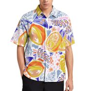 AILLOSA YH-384 Aloha Hawaii 3D Desen Kısa Kollu Erkek Gömlek