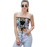 AILLOSA YH-385 Seksi File Tüp Üst Yaz Tube Top Tank Tops Kadın Askılı Üst Bluz