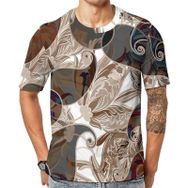 AILLOSA YH-387 Baskılı Desenli Kısa Kollu Unisex T-shirt