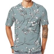 AILLOSA YH-389 Baskılı Desenli Kısa Kollu Unisex T-shirt