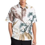 AILLOSA YH-396 Aloha Hawaii 3D Desen Kısa Kollu Erkek Gömlek