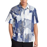 AILLOSA YH-398 Aloha Hawaii 3D Desen Kısa Kollu Erkek Gömlek