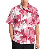 AILLOSA YH-405 Aloha Hawaii 3D Desen Kısa Kollu Erkek Gömlek