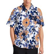 AILLOSA YH-406 Aloha Hawaii 3D Desen Kısa Kollu Erkek Gömlek