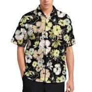 AILLOSA YH-415 Aloha Hawaii 3D Desen Kısa Kollu Erkek Gömlek