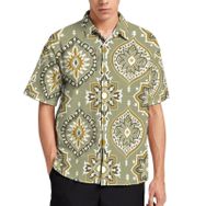 AILLOSA YH-42 Aloha Hawaii 3D Desen Kısa Kollu Erkek Gömlek