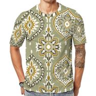 AILLOSA YH-42 Baskılı Desenli Kısa Kollu Unisex T-shirt