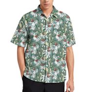 AILLOSA YH-420 Aloha Hawaii 3D Desen Kısa Kollu Erkek Gömlek