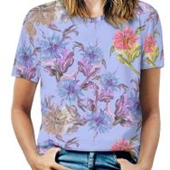 AILLOSA YH-421 Tamamı Baskılı Kısa Kollu Yuvarlak Yaka Kadın T-shirt
