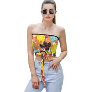 AILLOSA YH-423 Seksi File Tüp Üst Yaz Tube Top Tank Tops Kadın Askılı Üst Bluz