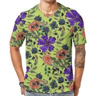 AILLOSA YH-425 Baskılı Desenli Kısa Kollu Unisex T-shirt