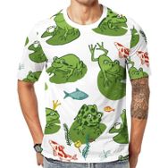 AILLOSA YH-432 Baskılı Desenli Kısa Kollu Unisex T-shirt
