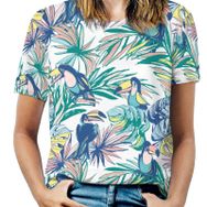 AILLOSA YH-434 Tamamı Baskılı Kısa Kollu Yuvarlak Yaka Kadın T-shirt